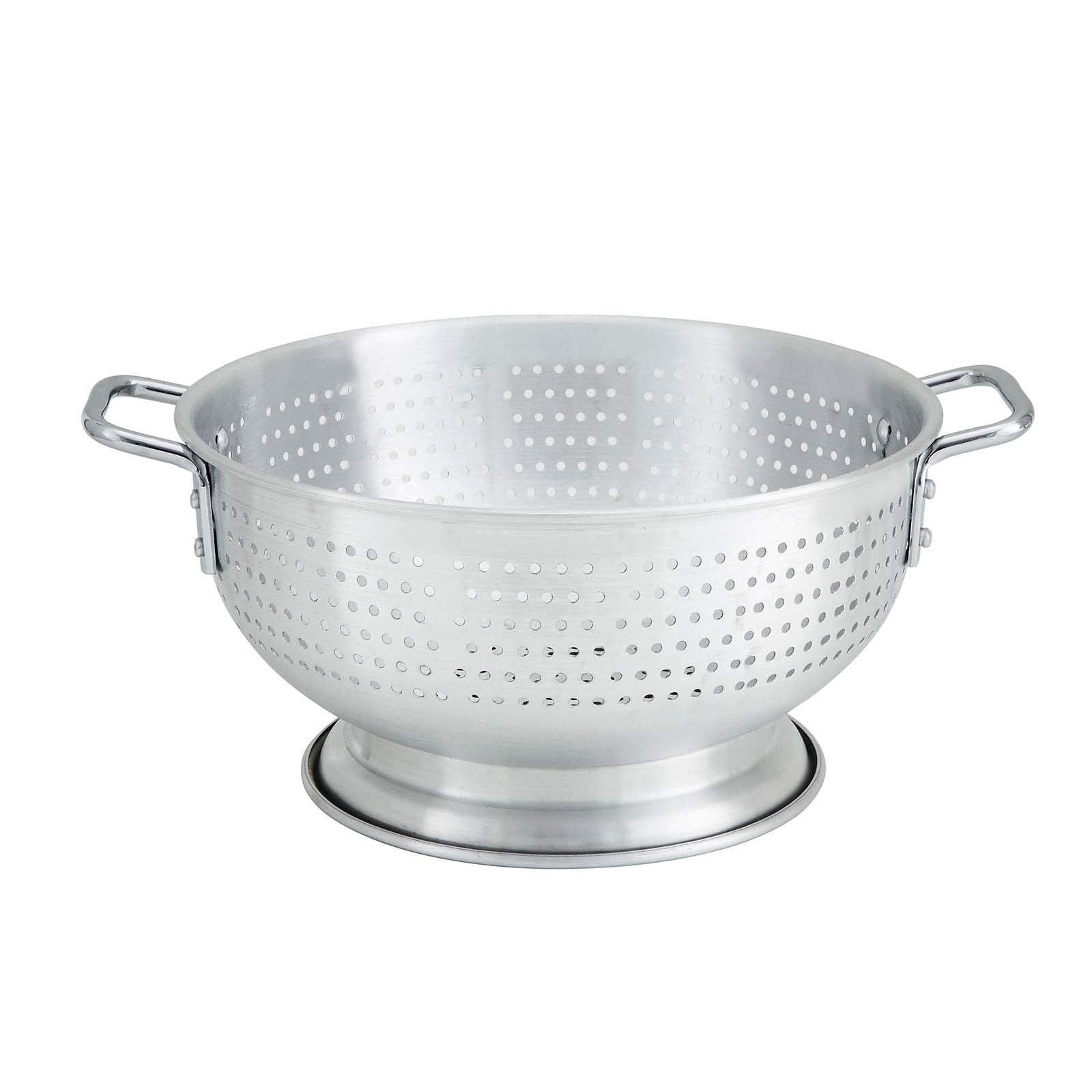 Winco ALO-11BH Aluminum Colander with Base, 11-Quart,Medium