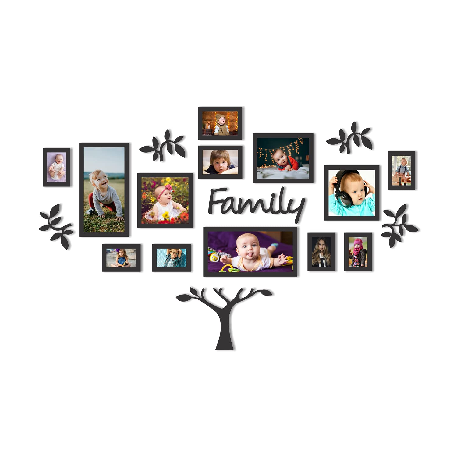 Paper Plane Design Photo Frame Set Collage Home Decor (G)