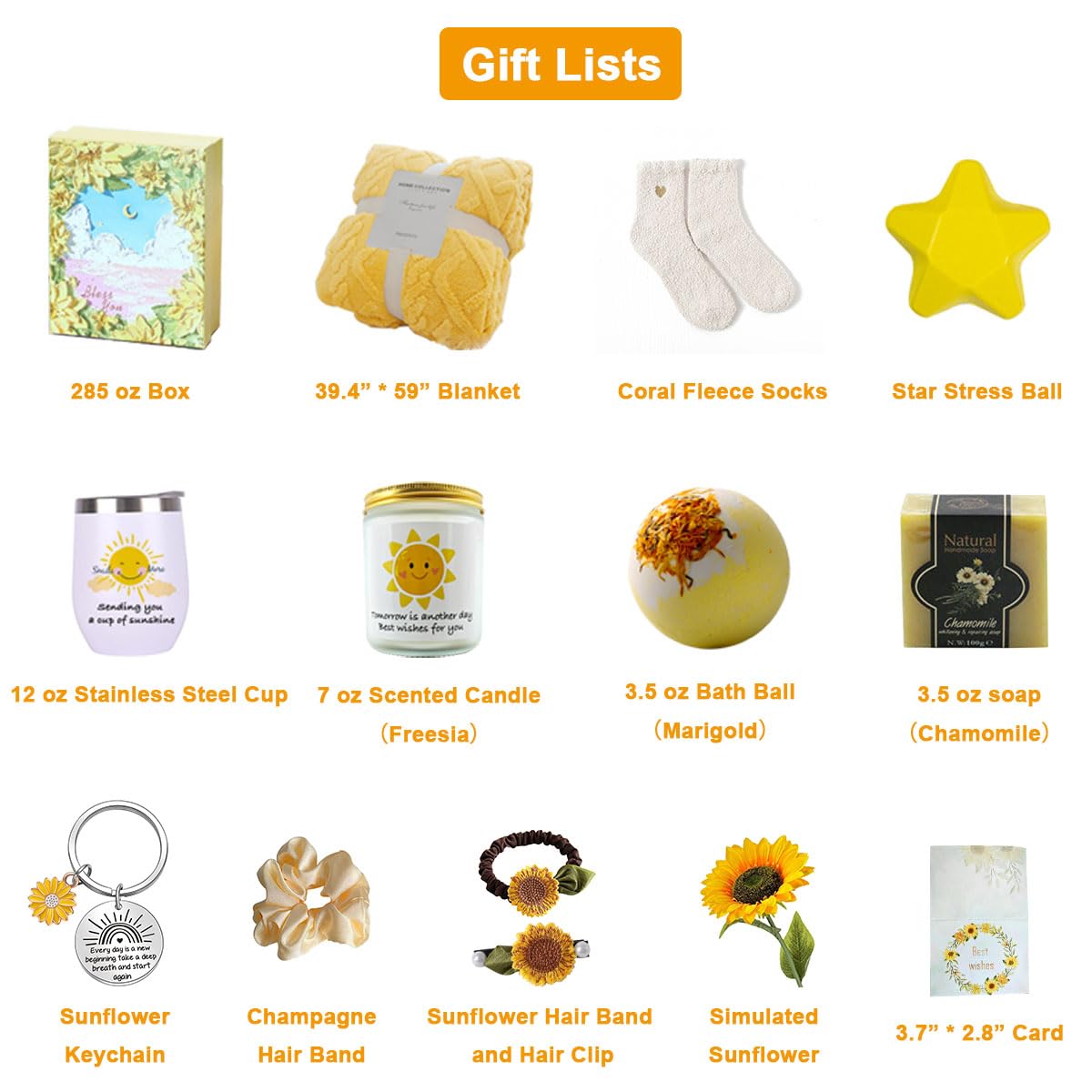Get Well Soon Gifts for Women, 14PCS Get Well Soon Gift Basket After Surgery, Care Package for Women, Thinking of You Gifts, Sym