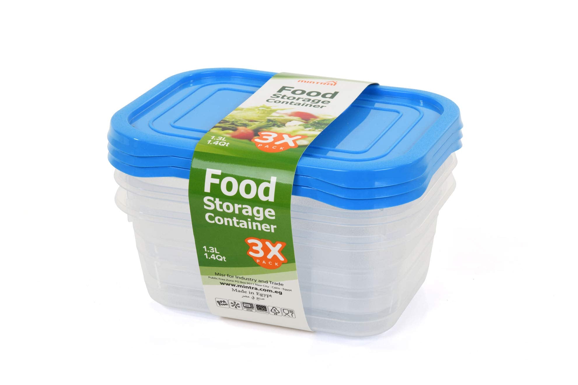Mintra Home Storage Containers (Blue) - 1.3L