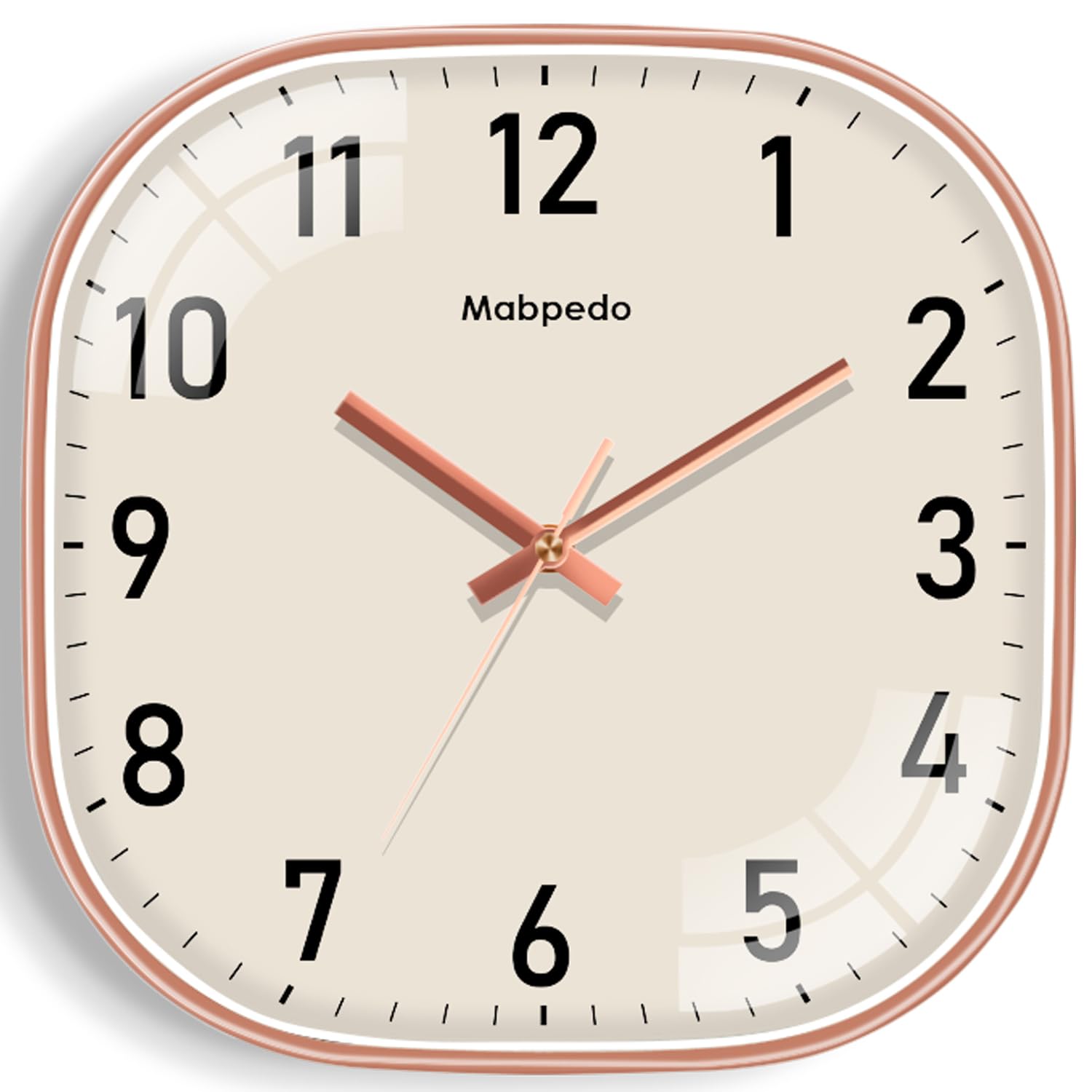 Wall Clock Modern 10 Inch Battery Operated Silent Non Ticking Small Analog Clock Gold