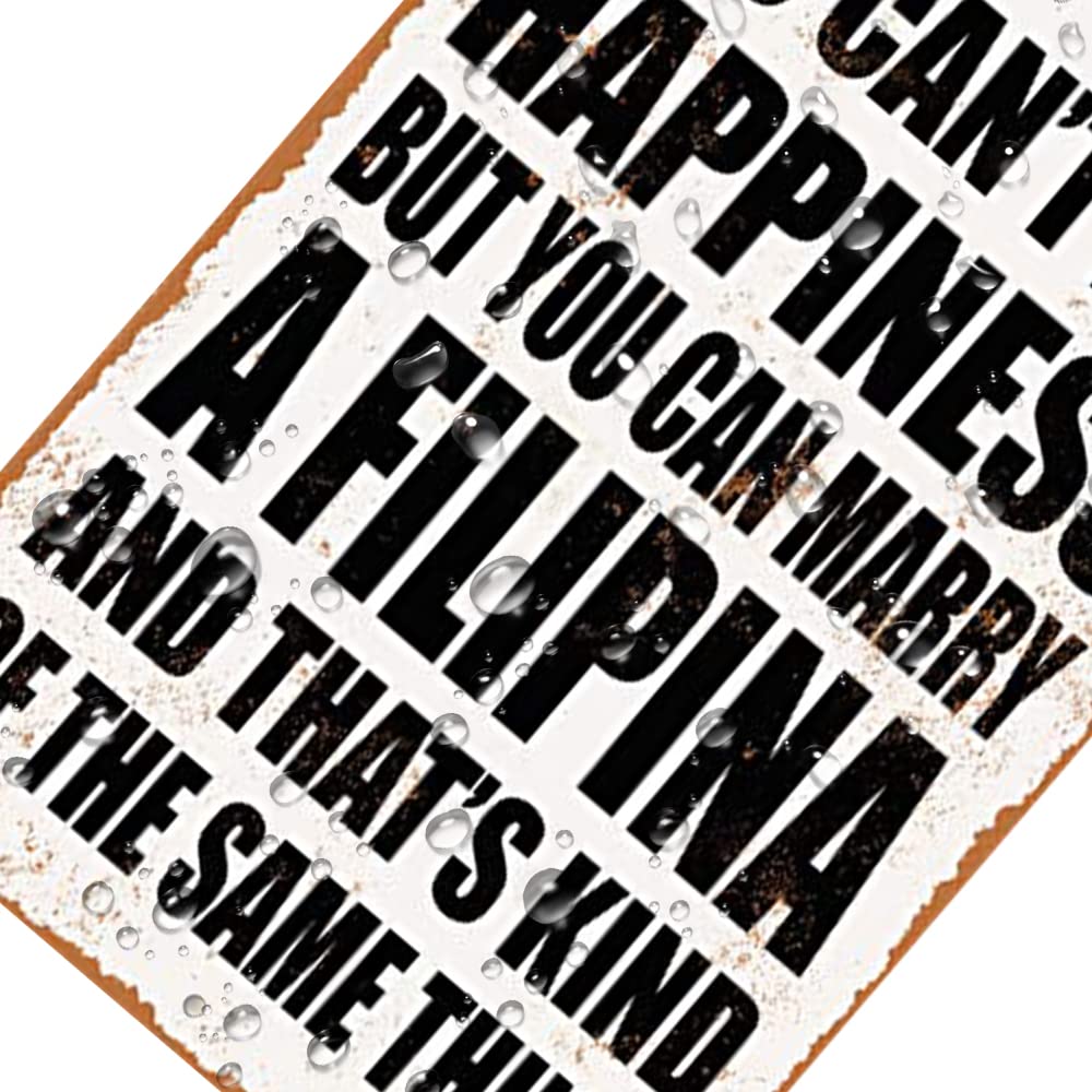 TCHPAX 12X8 -Vintage Look Aluminum Metal Sign - 12 x 8 Inches - You Can't Buy Happiness But You Can Buy a Tato