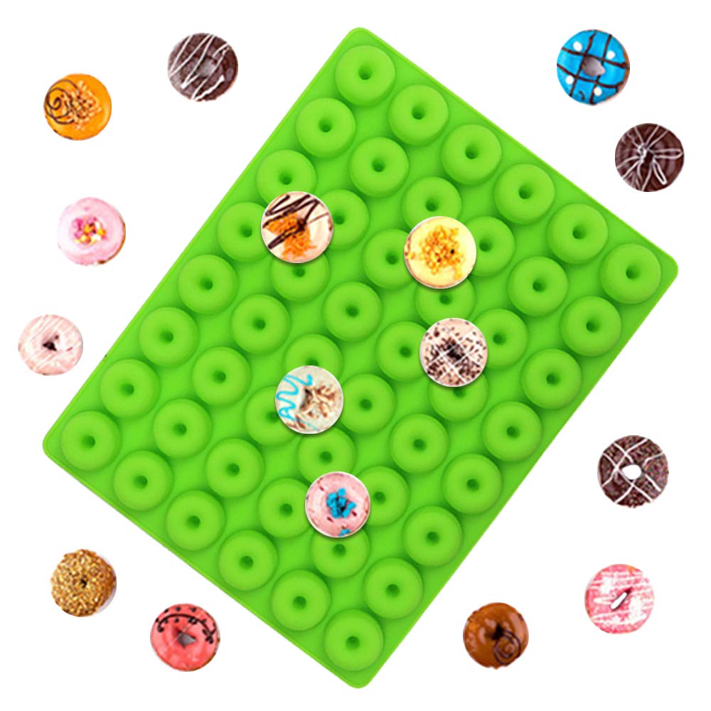 3 Pack Dount Silicone Candy Mold,Yucool Mini Donut Pan Mold Gummy Candy Mold For Candies, Chocolate, Ring Gummy Candy With 3 Dro