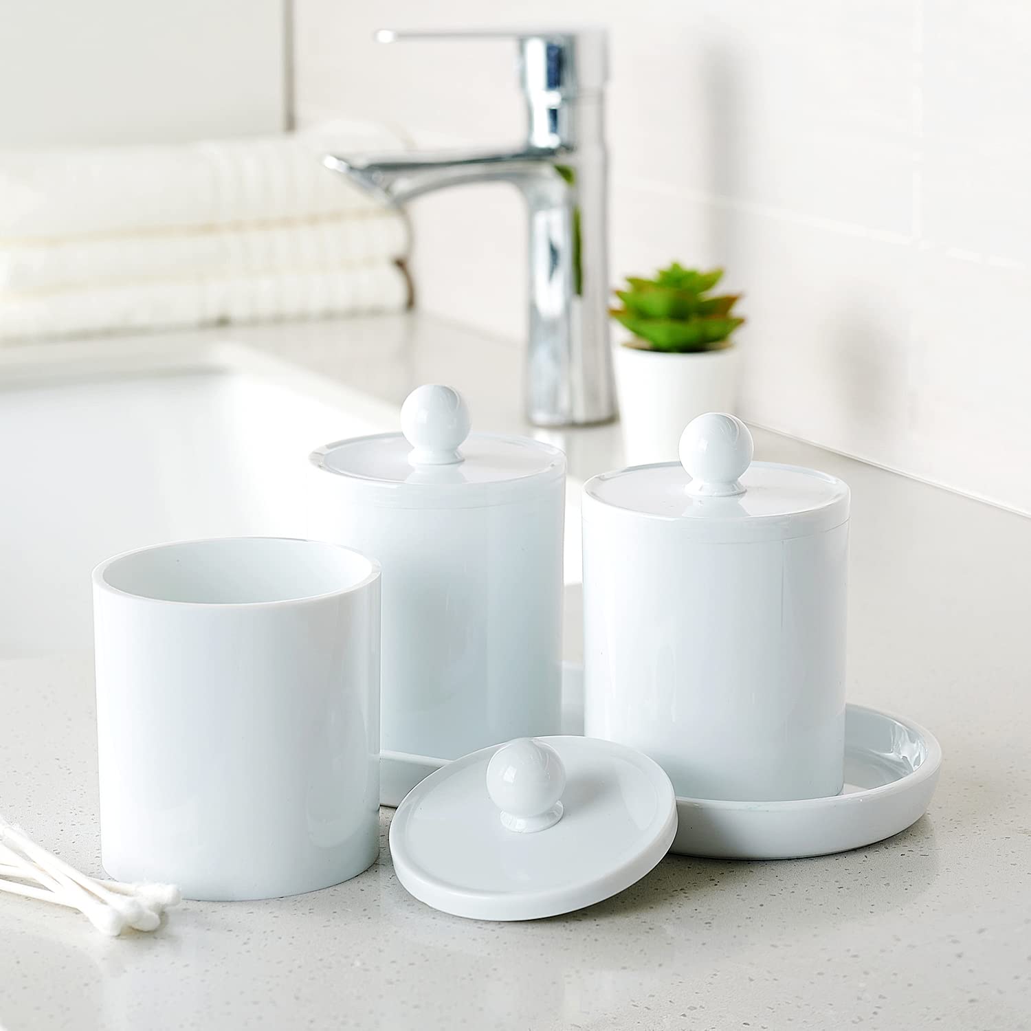 Sheechung Acrylic Vanity Tray Bathroom Storage Organizer Tray, Catchall Tray, Countertop Sink Tray Dispenser,Sturdy Holder For C