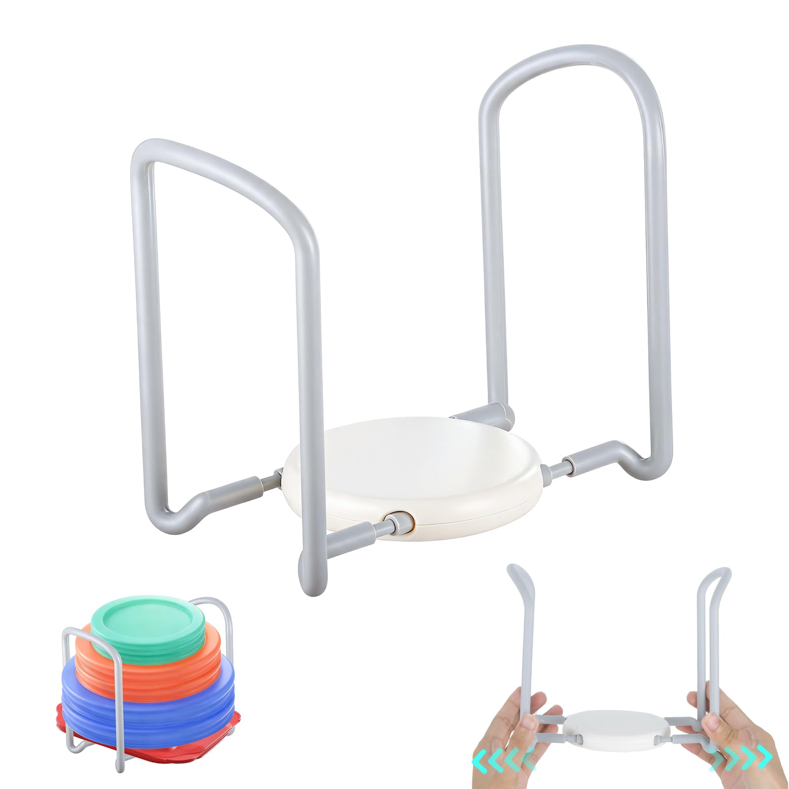 Lid Organizer Compatible with Pyrex  Retractable For Cabinet Storage