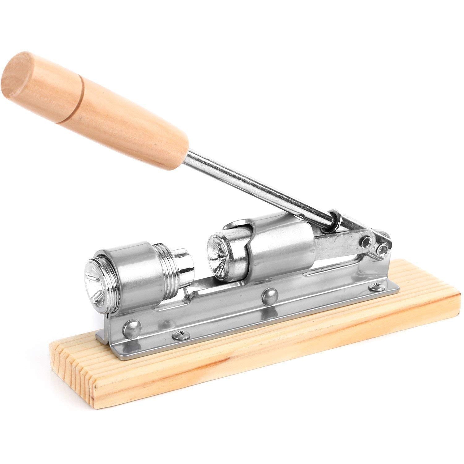 Anwenk Nutcracker Heavy Duty Nut Cracker Pecan Cracker Walnut Cracker Plier Opener Tool Desktop Wood Base & Handle (Updated)