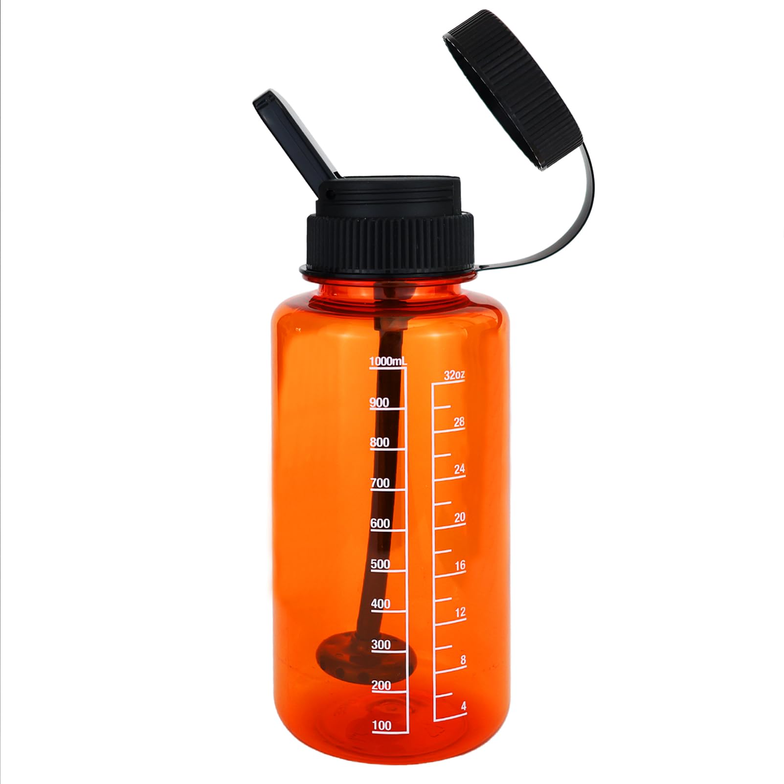 YIGOGOYI Portable Bottle with Ceramic Bowl And HighTemperature Silicone | Innovative Design, Party Travel Bottle (Orange)