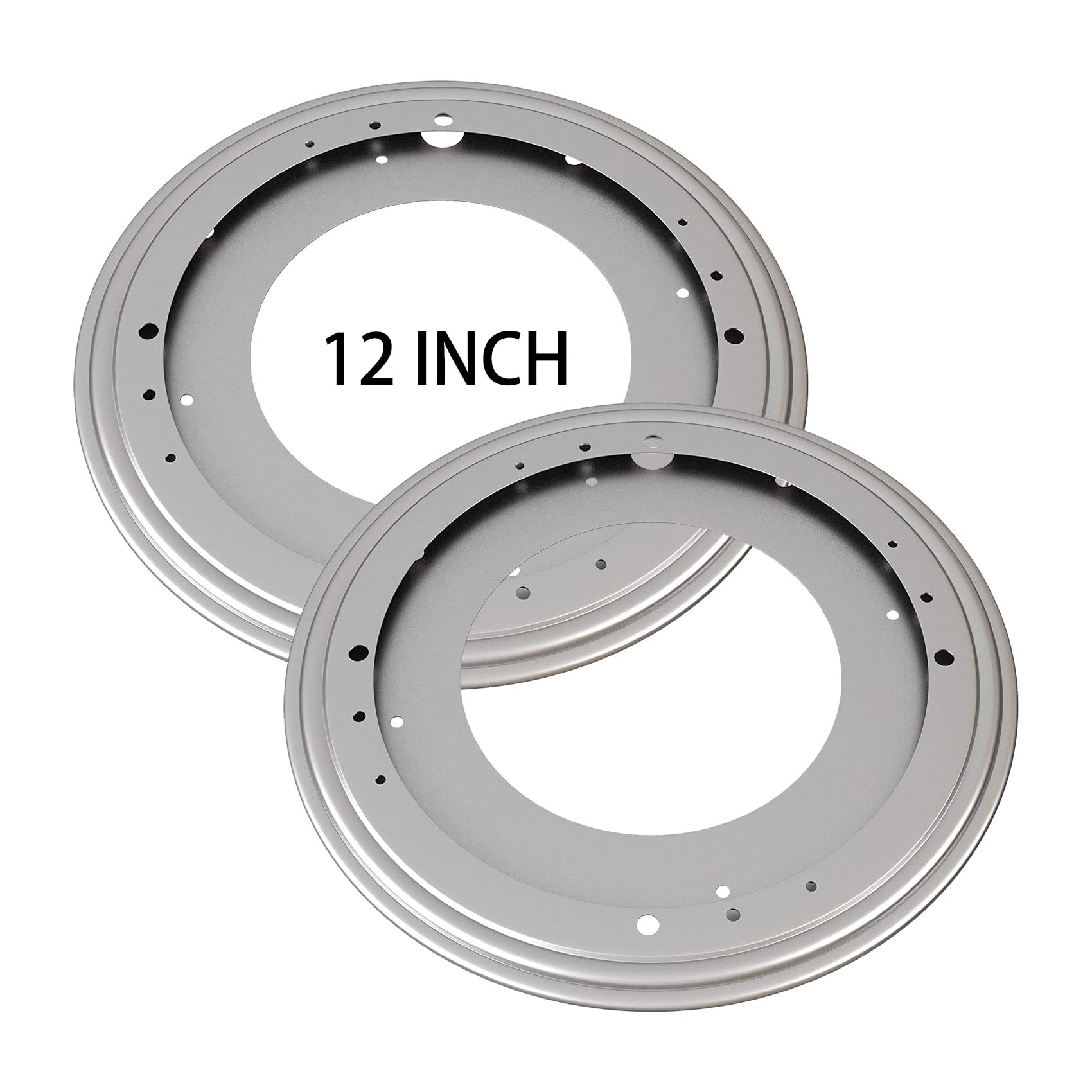 2Pack 12'' Lazy Susan Hardware 5/16 Thick Turntable Bearings 1000Lbs Load Capacity Lazy Susan Turntable Swivel Plate Base For Ro