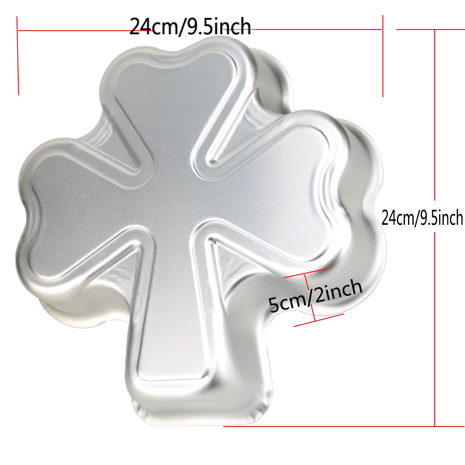 Pormasbenzer 9.5-Inch St. Patrick'S Day Shamrock Cake Pan Clover Mould Aluminum 3D Diy Cake Baking Pan For Birthday, Anniversary