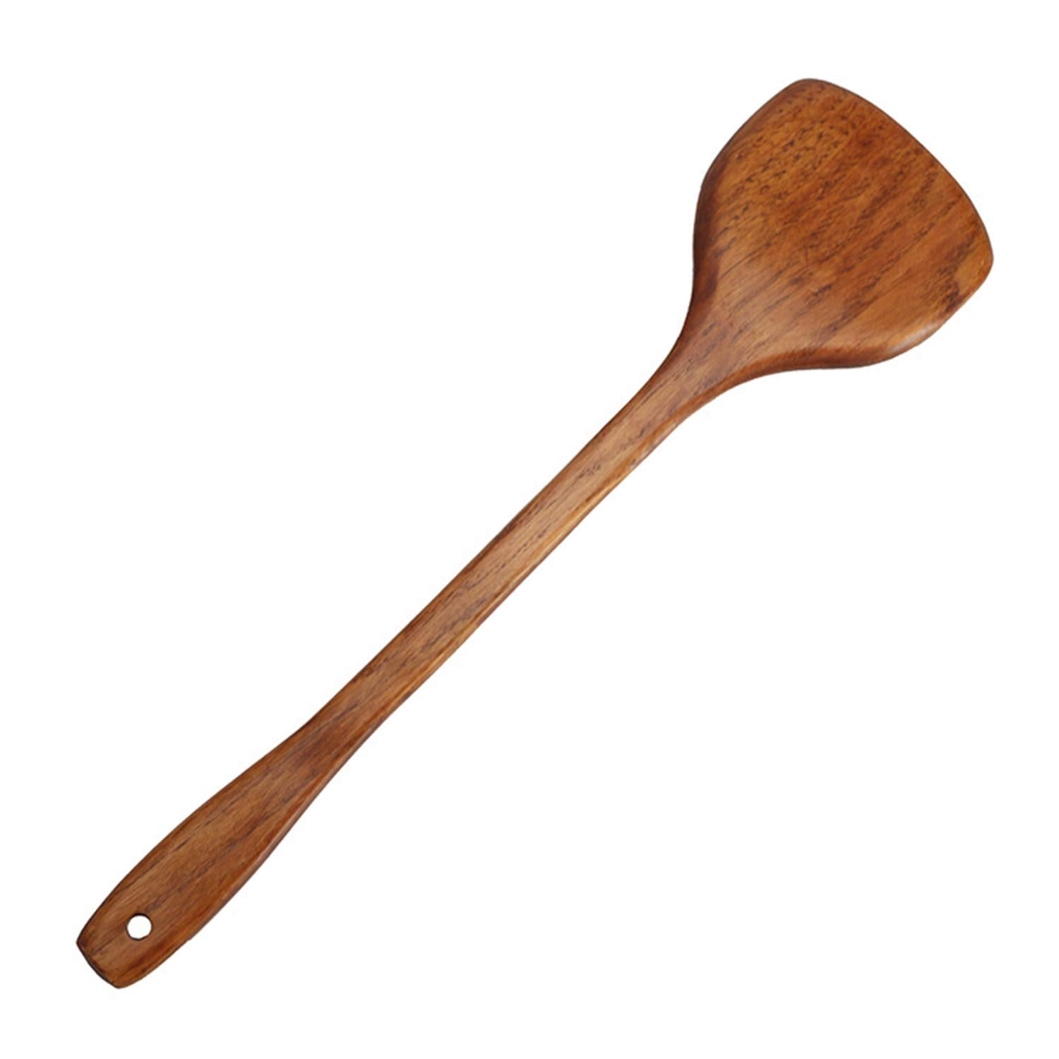Wooden Spatula, 2Pcs Long Handle Flat Non-Stick Kitchen Cookware For Mixing And Cooking, 15.35