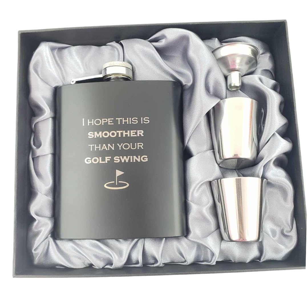 Golf Flask, Funny Golf Gifts for Men Unique. Gifts for Women Golfers, Golfing Accessories for Men, Cool Golfer Present