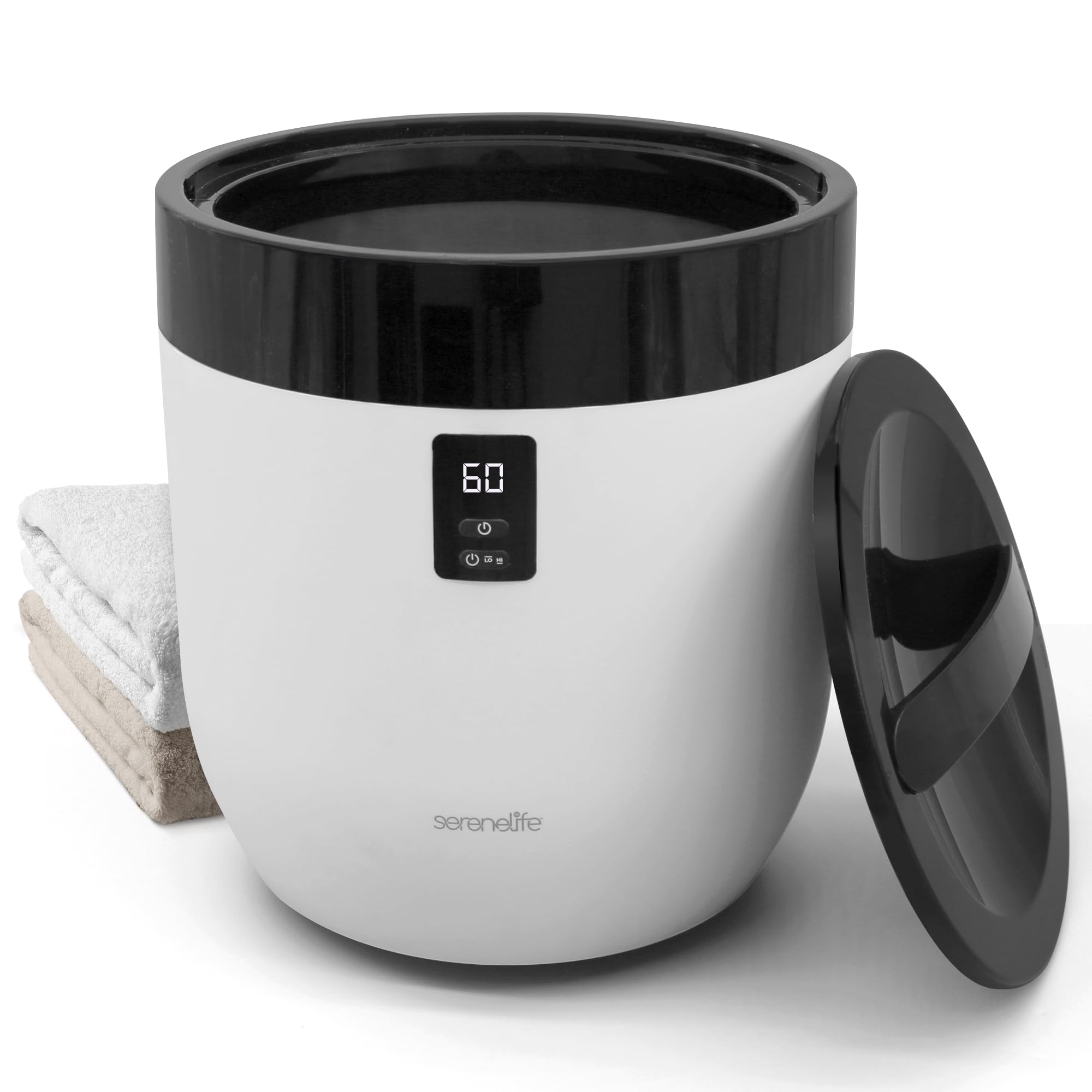 Serenelife Bucket Warmers With Customized Fragrances For Spa And Bathroom, Timer 20/40/60/90 Minutes, Fits 1 Large Towel, Blanke