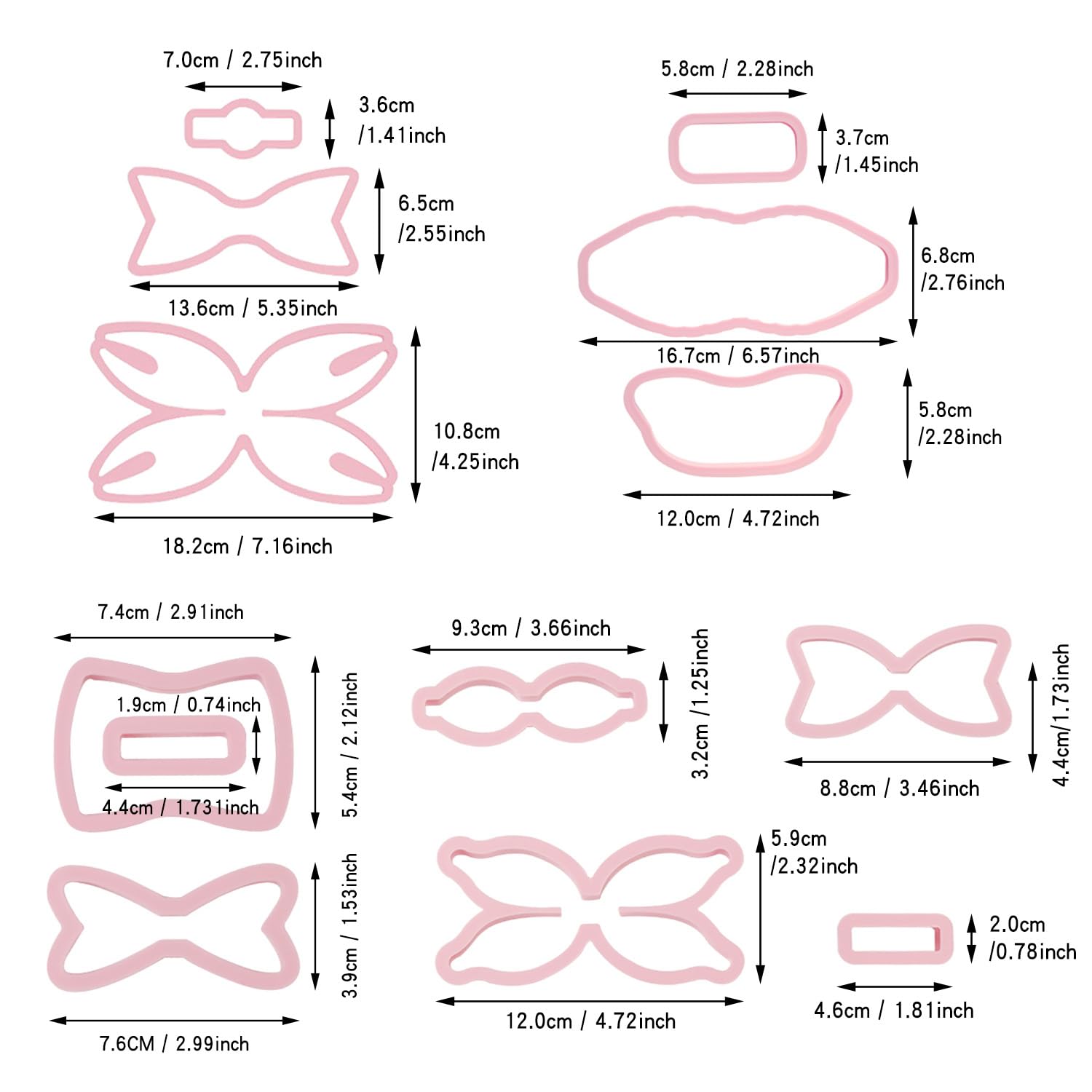 Bow Tie Cookie Cutter Bowtie Cookie,Ribbon Bowknot Fondant Sugar Paste Cutter -Set Of 4
