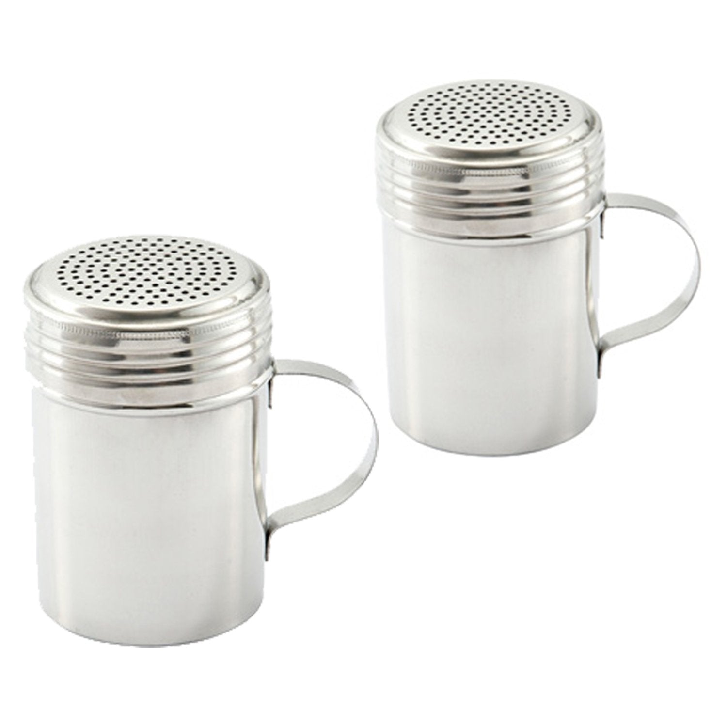 Culinary Depot Stainless Steel Dredge Shaker With Handle, Set Of 2 - 10 Oz.