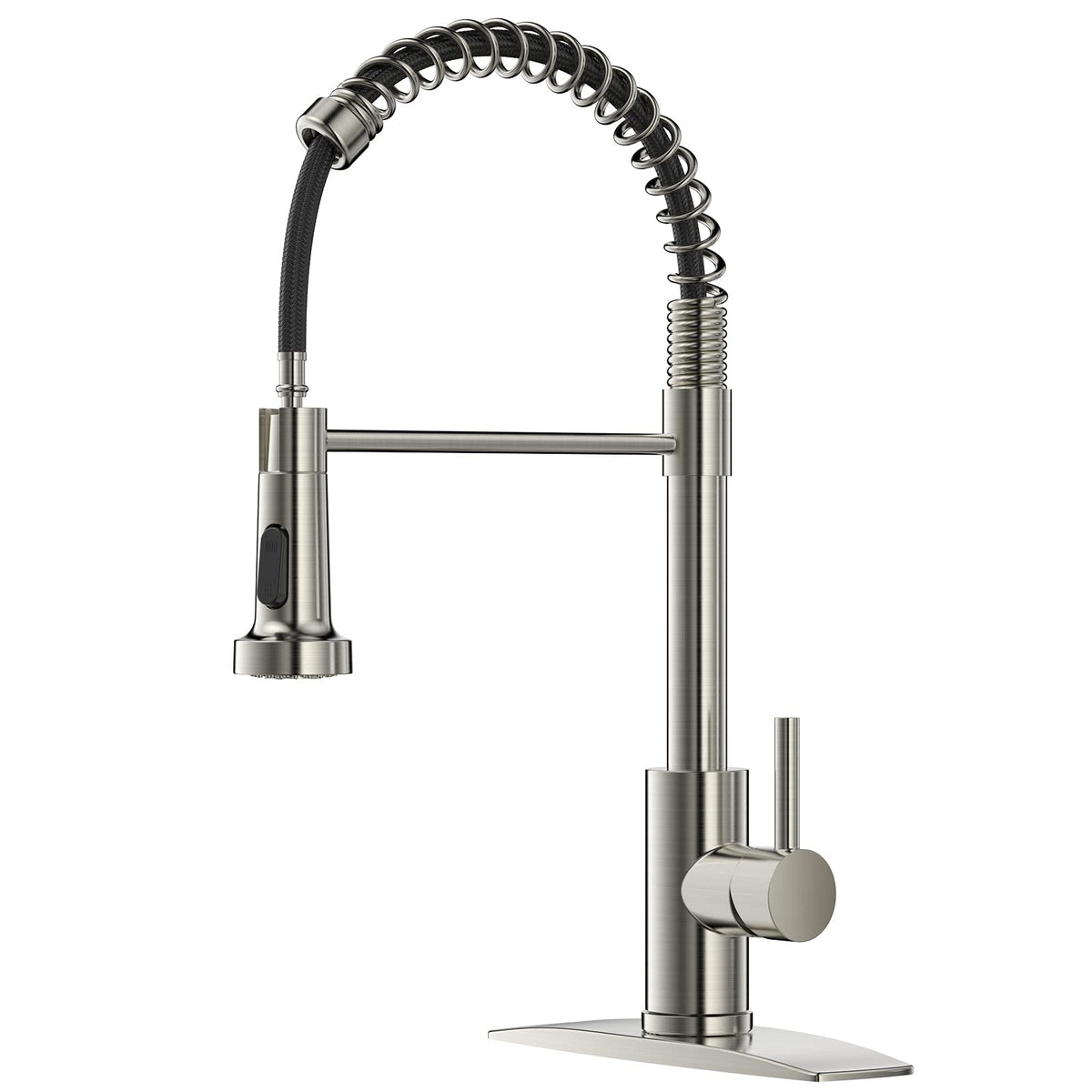 Forious Kitchen Faucet With Pull Down Sprayer, Commercial Spring Kitchen Sink Faucet With Pull Out Sprayer, Single Handle Kitche