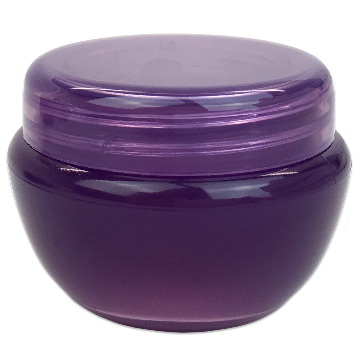 Beauticom 24 Pieces 10G/10Ml Purple Frosted Container Jars With Inner Liner For Lotion, Toners, Lip Balm, Makeup Samples - Bpa F