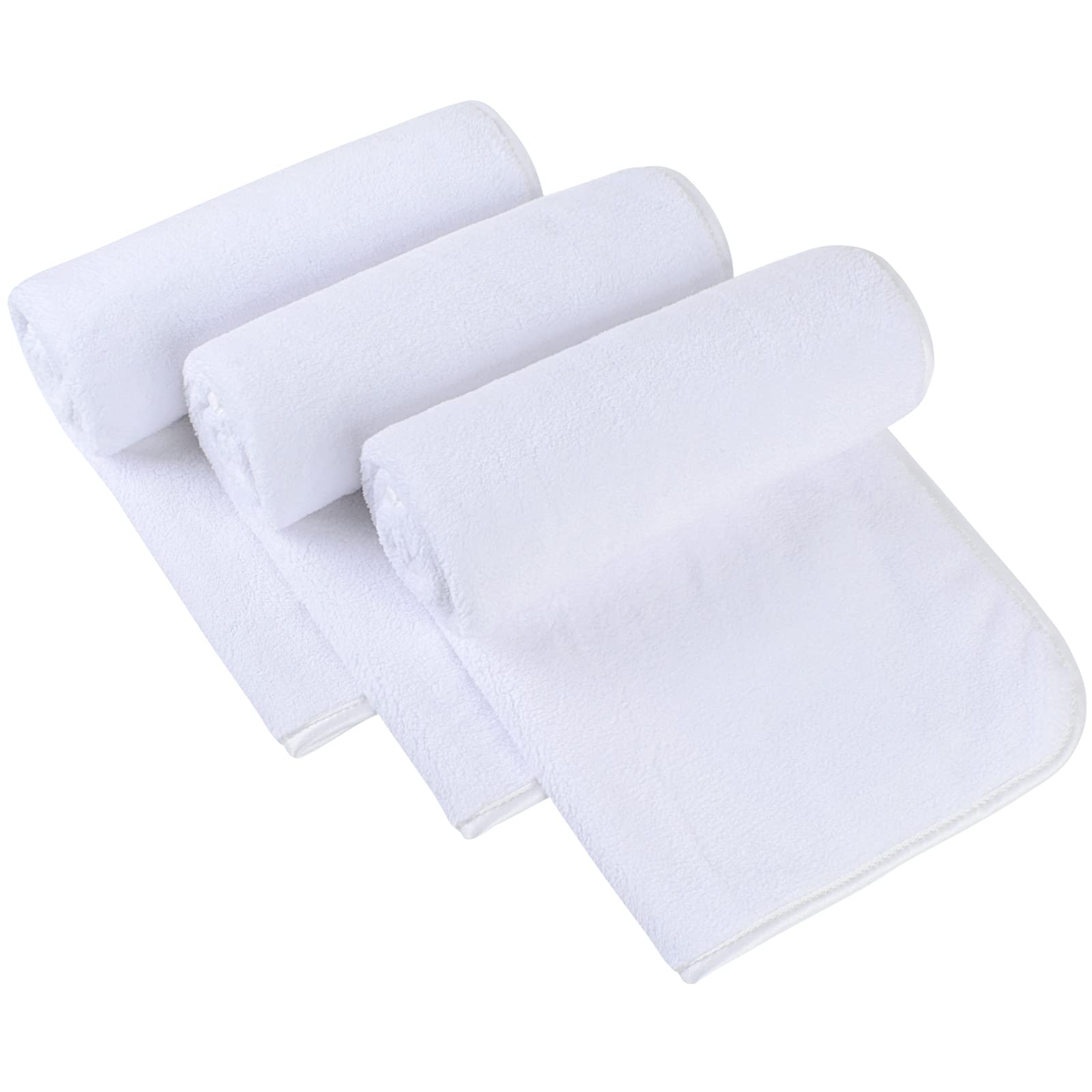 Sinland Microfiber Hand Towels For Bathroom Super Soft Washcloth For Home Spa Sports Face Towels Hair Towels 16Inch X 30Inch Whi