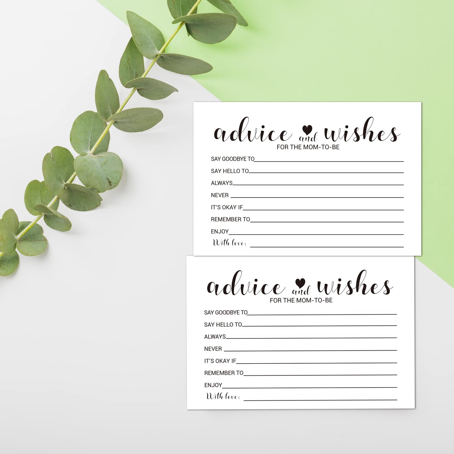 Krucvojo Advice And Wishes Cards-Set Of 50 Wedding Advice Cards For The Happy Couple, The New Mr And Mrs, Bride And Groom, Newly