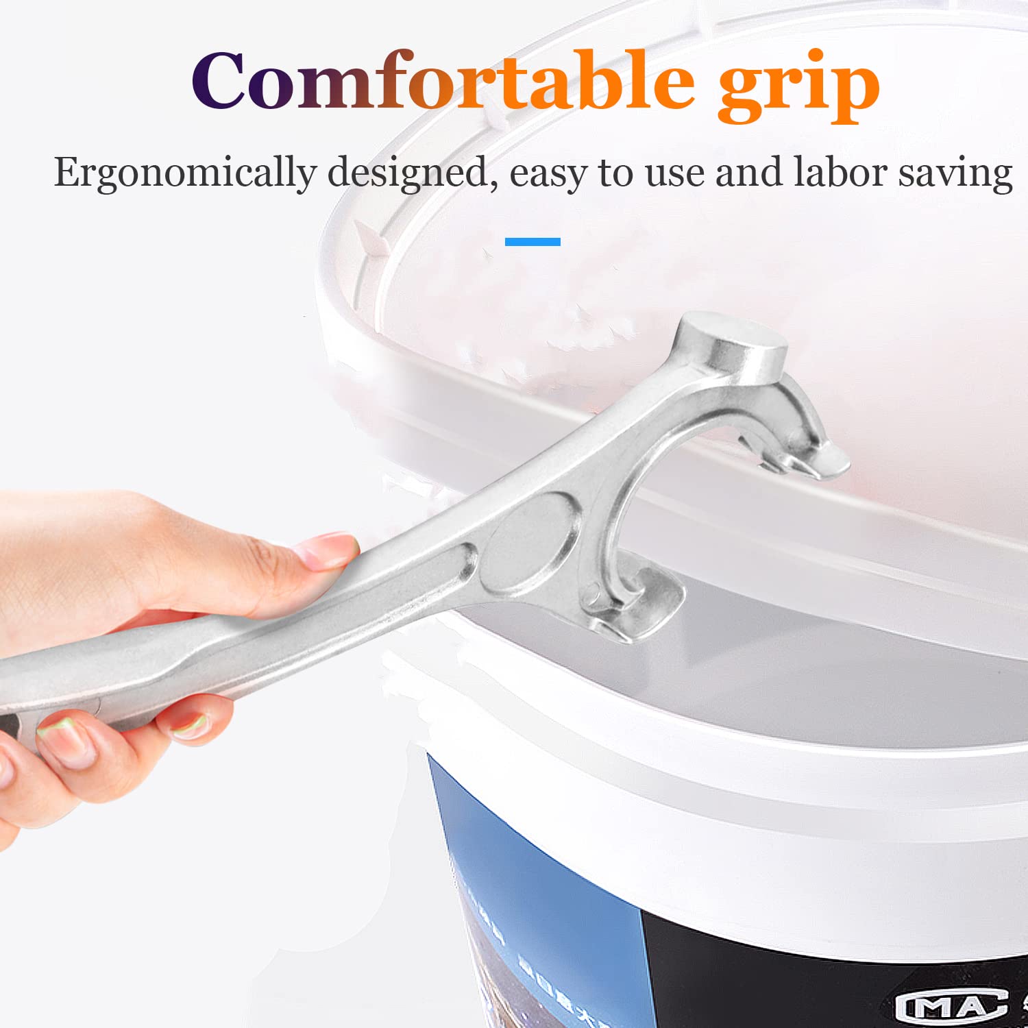 Friendship Bucket Opener Tool 5 Gallon 8 Inch Aluminum Bucket Lid Opener Paint Barrel Opener Removal Tool Metal Can Opener(8 Inc