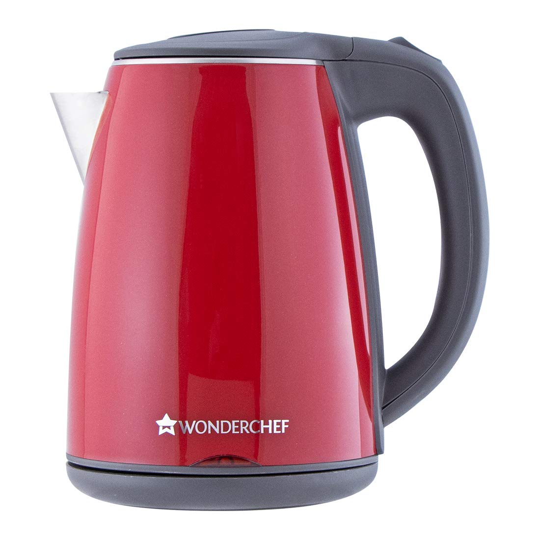 Wonderchef Crimson Edge Electric Kettle 1500W| Stainless Steel Body With Auto-Shut Off | 2-Level Safety | Cool-Touch | 1.2 Litre