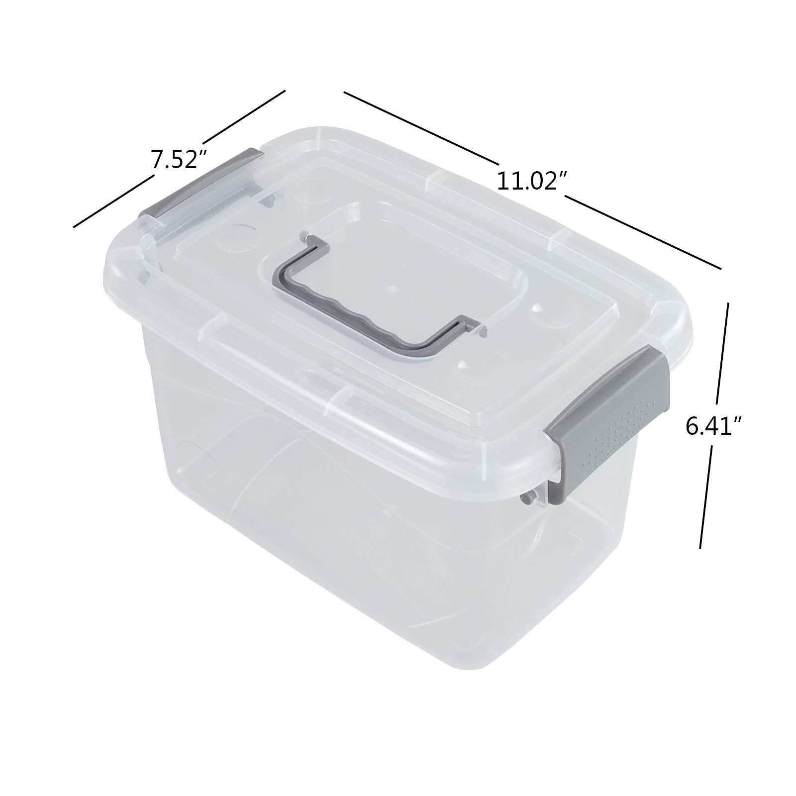 Joyeen Small Plastic Storage Totes, Clear Storage Boxes Set Of 6