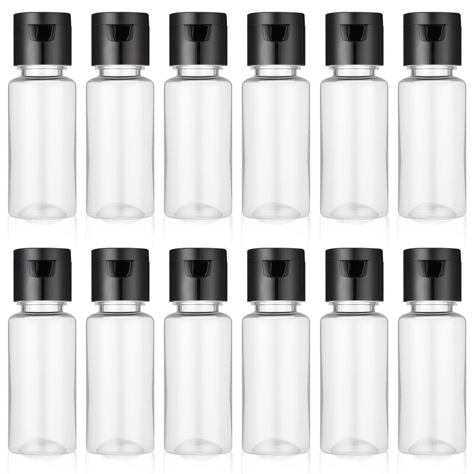 SynHHergyx 12 Pcs Travel Size Empty Sample Containers Plastic Sample Bottles with Flip Cap 15ml/0.5oz Squeeze Bottle Containers 