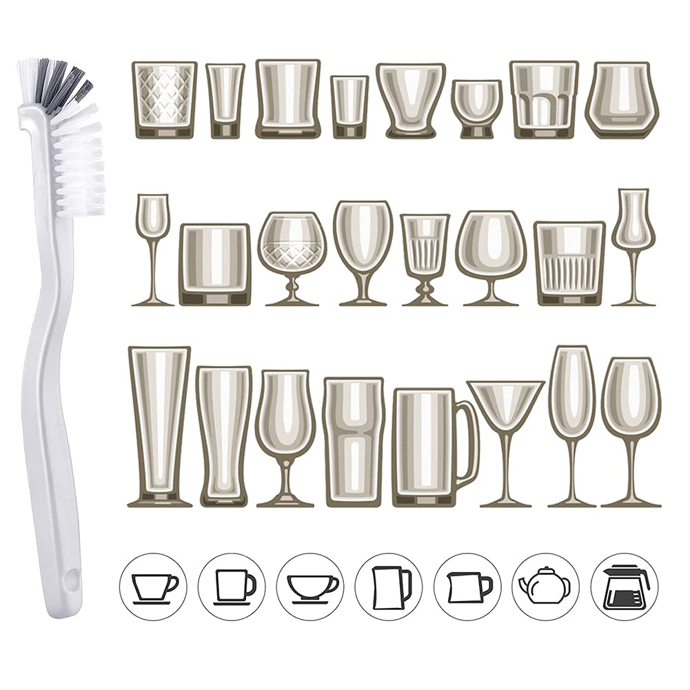 Elane 10 Pcs Dish Scrub Brush Small Scrub Brushes For Cleaning,Kitchen Scrub Brush For Dishes,Corner Scrub Brush