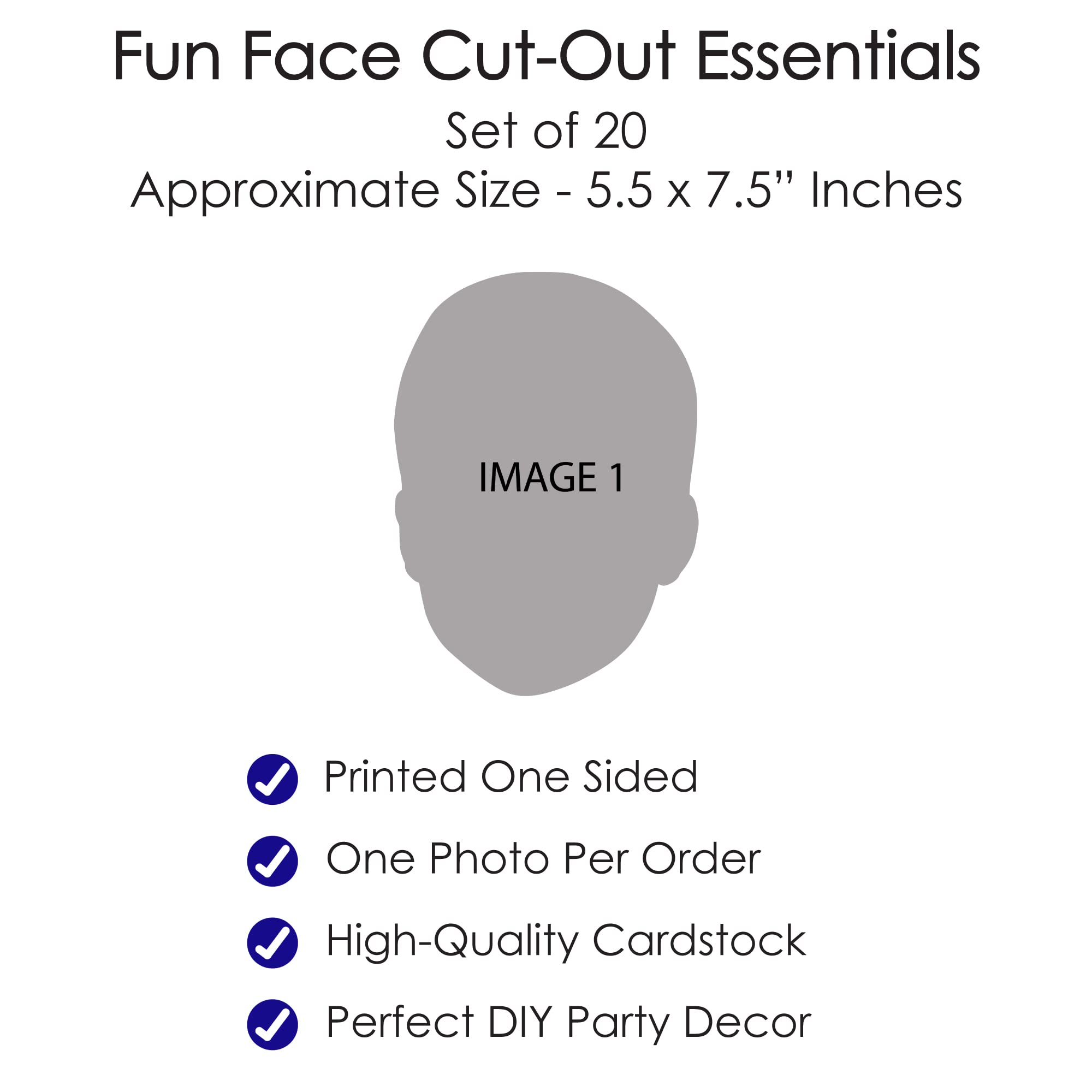 Big Dot Of Happiness Fun Face Cutout Decorations - Diy Custom Photo Head Cut Out Face Photo, Personalized Party Decorations, Upl