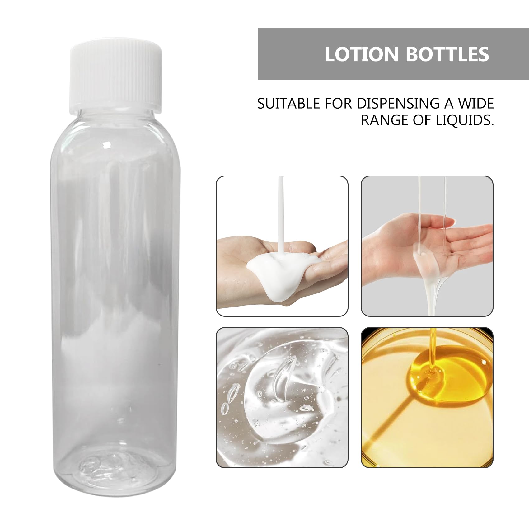Soft 'N Style Empty Travel Size Bottles Set Plastic Travel Size Empty Bottles, Set Of 7 Refillable Cosmetic Container Toiletry B