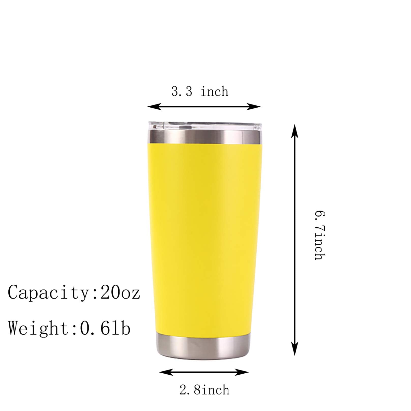 Joysip 20Oz Stainless Steel Thermal Travel Mug With Lid, Double Walled Vacuum Insulated Coffee Tumbler Cup For Home, Office, Spo