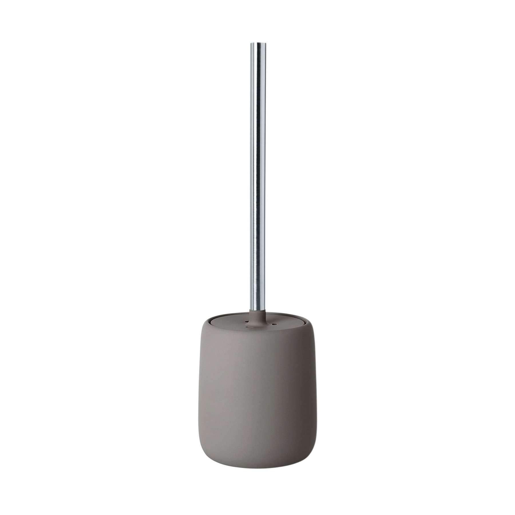 blomus -SONO 69047 Toilet Brush Ceramic/Plastic Satellite Toilet Set Soft Touch Hygienic Freestanding Toilet Brush & Holder Bath