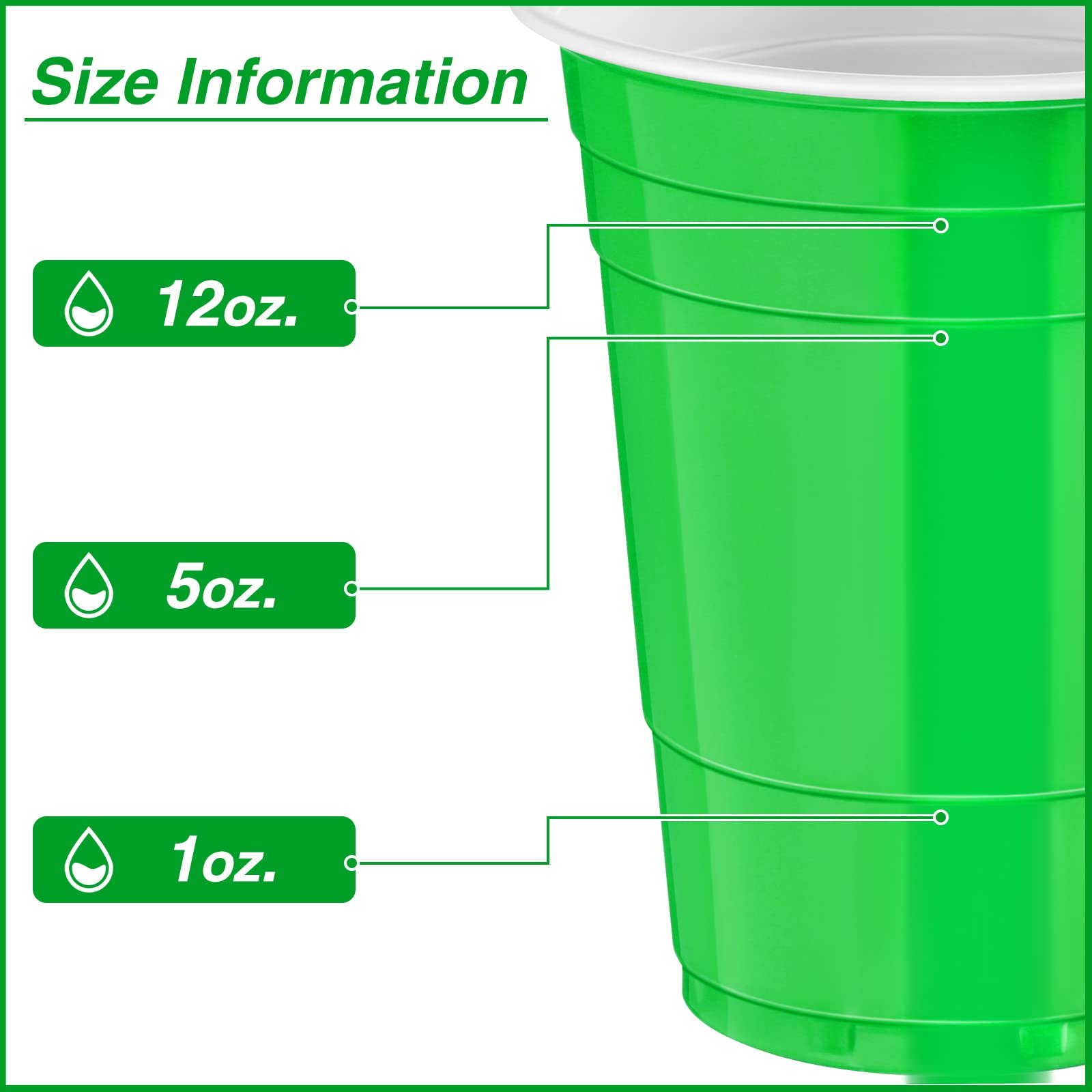 Lounsweer 100 Pack 16 Ounce Disposable Plastic Party Cups Heavy Duty Drinking Water Cups For Graduation Wedding New Year Baby Sh
