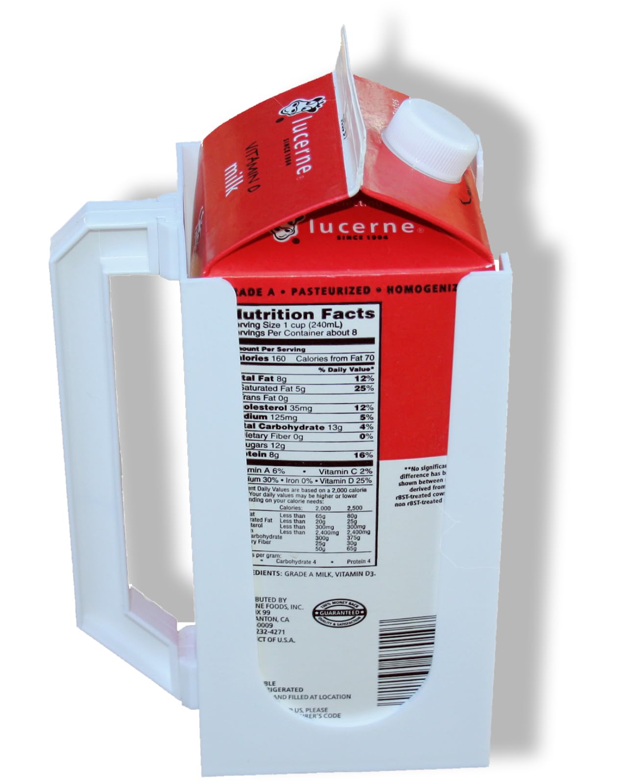 Carton Caddy Xl Half Gallon Milk Carton Holder With Handle | Reusable Juice Box Holder With Handle | Rust Free, Dishwasher Safe