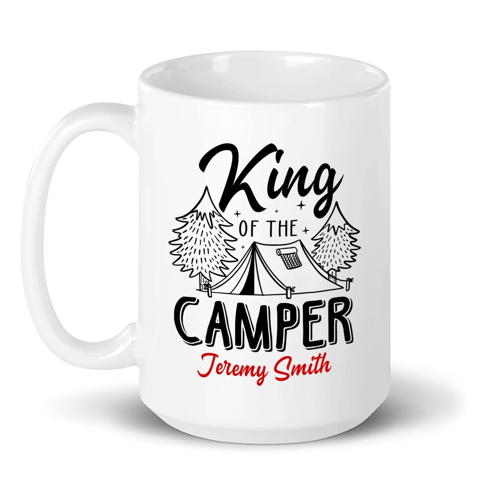 Personalized Camping Mug, Custom Campfire Mug, Personalized Camper Mugs, King Of The Camper Mug, Travel Mug, Camper Coffee Mug G