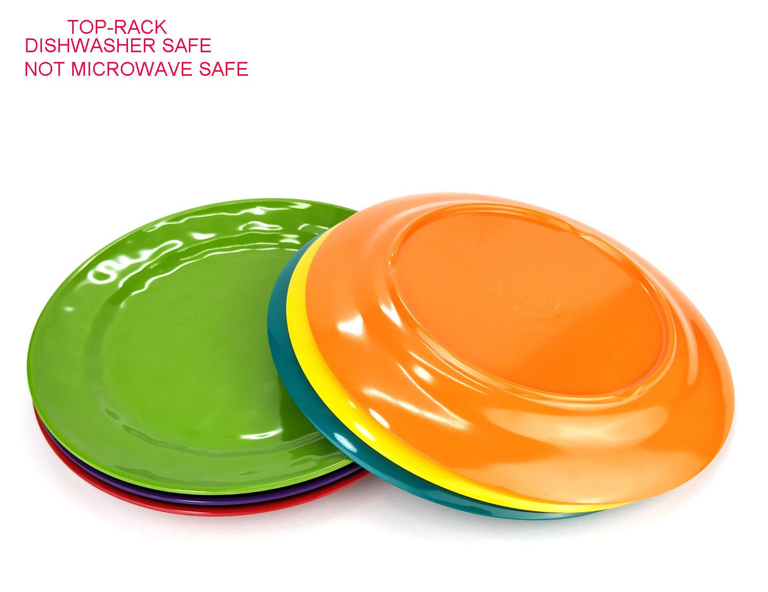 Kx-Ware Melamine Plates Set -10Inch 12Pcs 100% Melamine Dinner Plates For Everyday Use, Break-Resistant And Lightweight, Multico