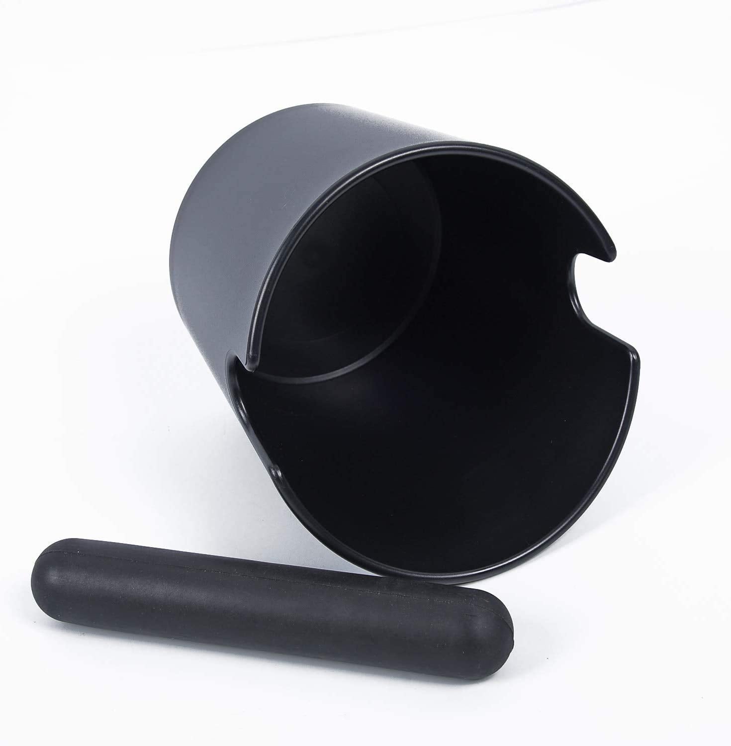 Espresso Knock Box, 4.8 Inch Coffee Knock Box Espresso Dump Bin For Coffee Grounds With Removable Knock Bar And Non-Slip Base Sh