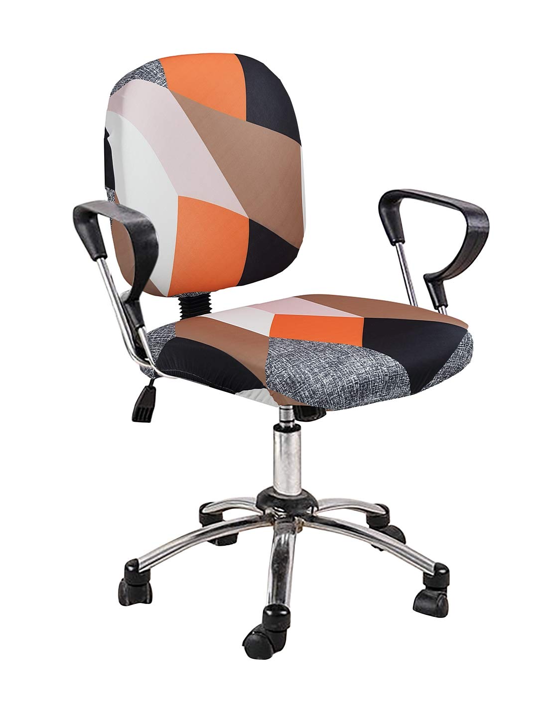 Cortina Office Chair Slip Covers | Stretchable Polyester Elastic Spandex Fabric | Corporate Rotating Chair Cover | Removable Cha