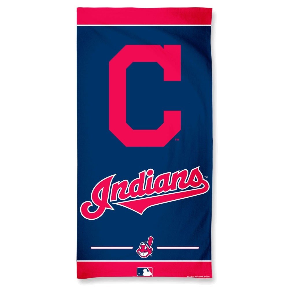 WinCraft MLB Cleveland Indians Fiber Beach Towel, 9lb/30 x 60