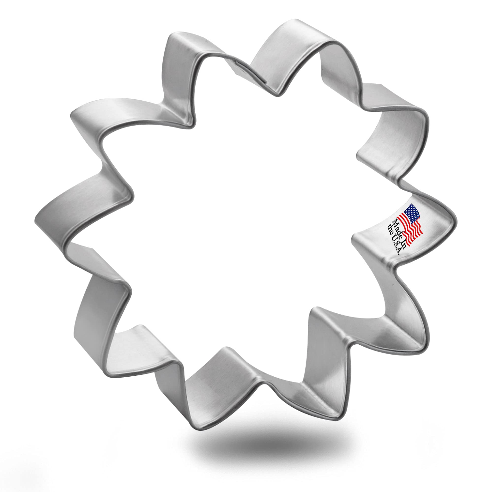 Foose Sunflower Cookie Cutter 3.25 Inch -Tin Plated Steel Cookie Cutters - Sunflower Cookie Mold