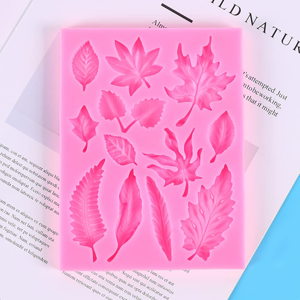 Cestony Leaf Shape Silicone Molds For Diy Cake Fondant Biscuit Cookies Soap Sugar Pudding Chocolate Hard Candies Dessert Candle