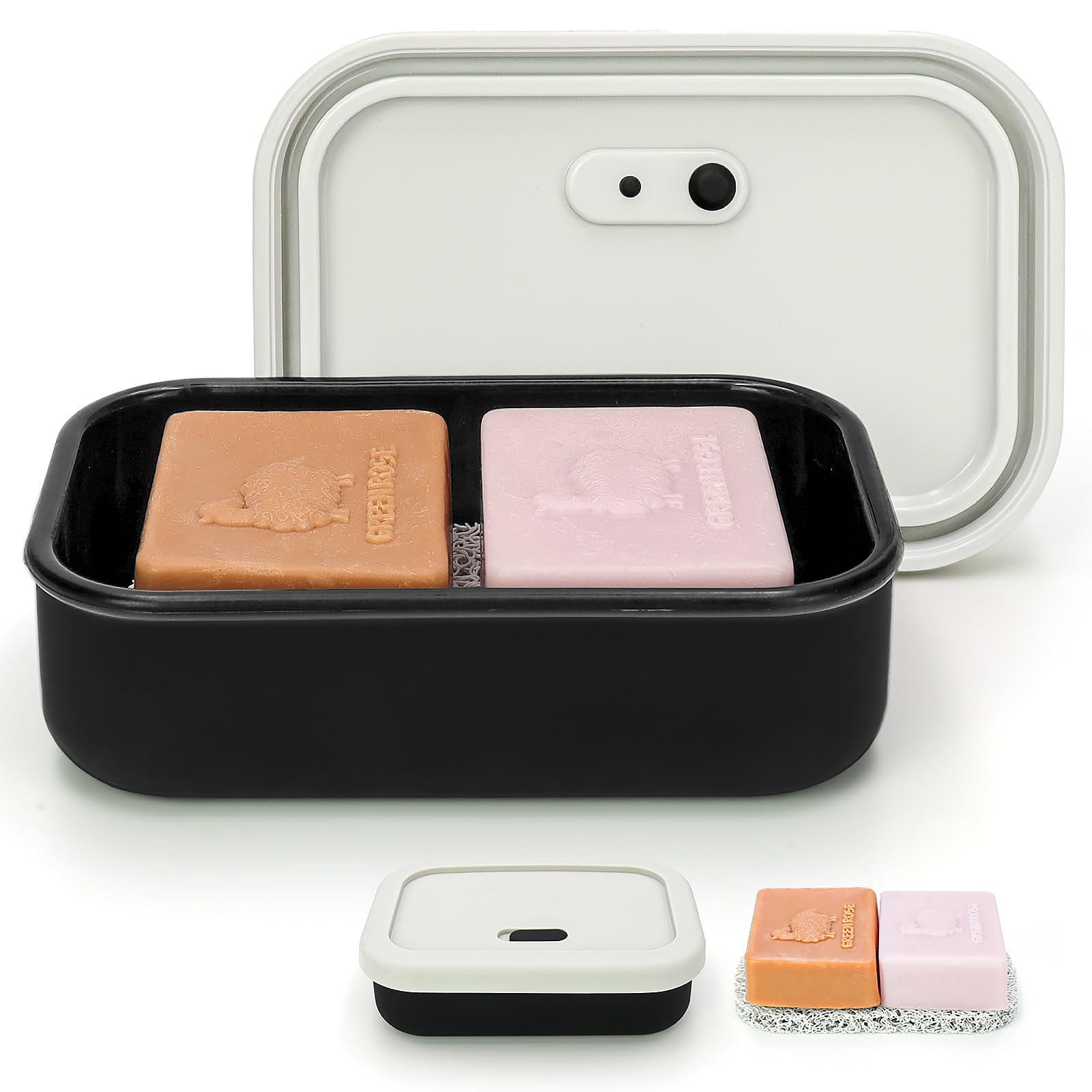 Aidimming Large Enhanced Leak Proof Travel Soap Dish, Silicone Soap Container For Traveling,Portable Soap Case And Slip Soap Sav