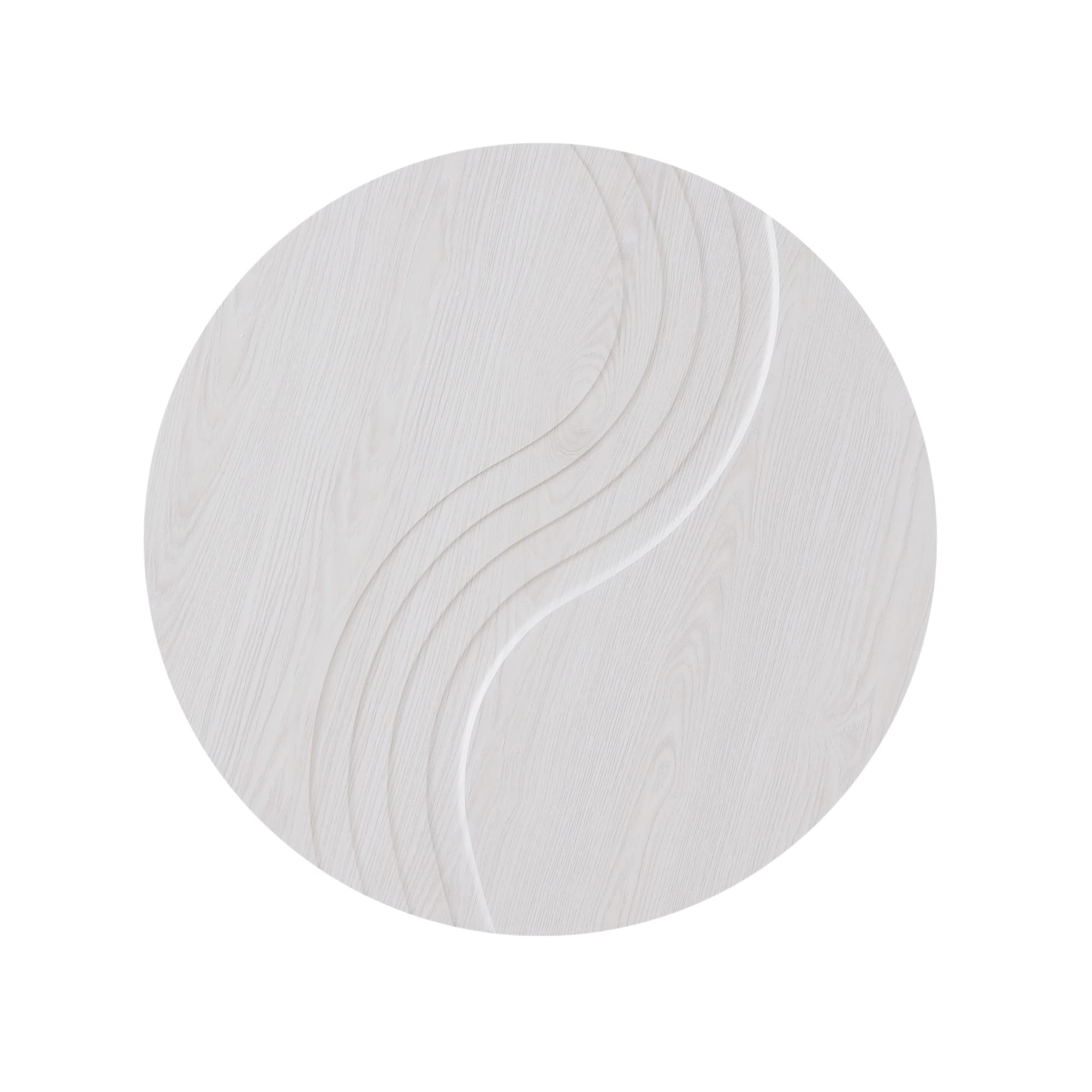 Madison Park Olana Modern Carved Wood Wall D  cor Art, Circle Medallion With 4 Tier Wave Design, Sculplture, Kitchen, Home, Livi
