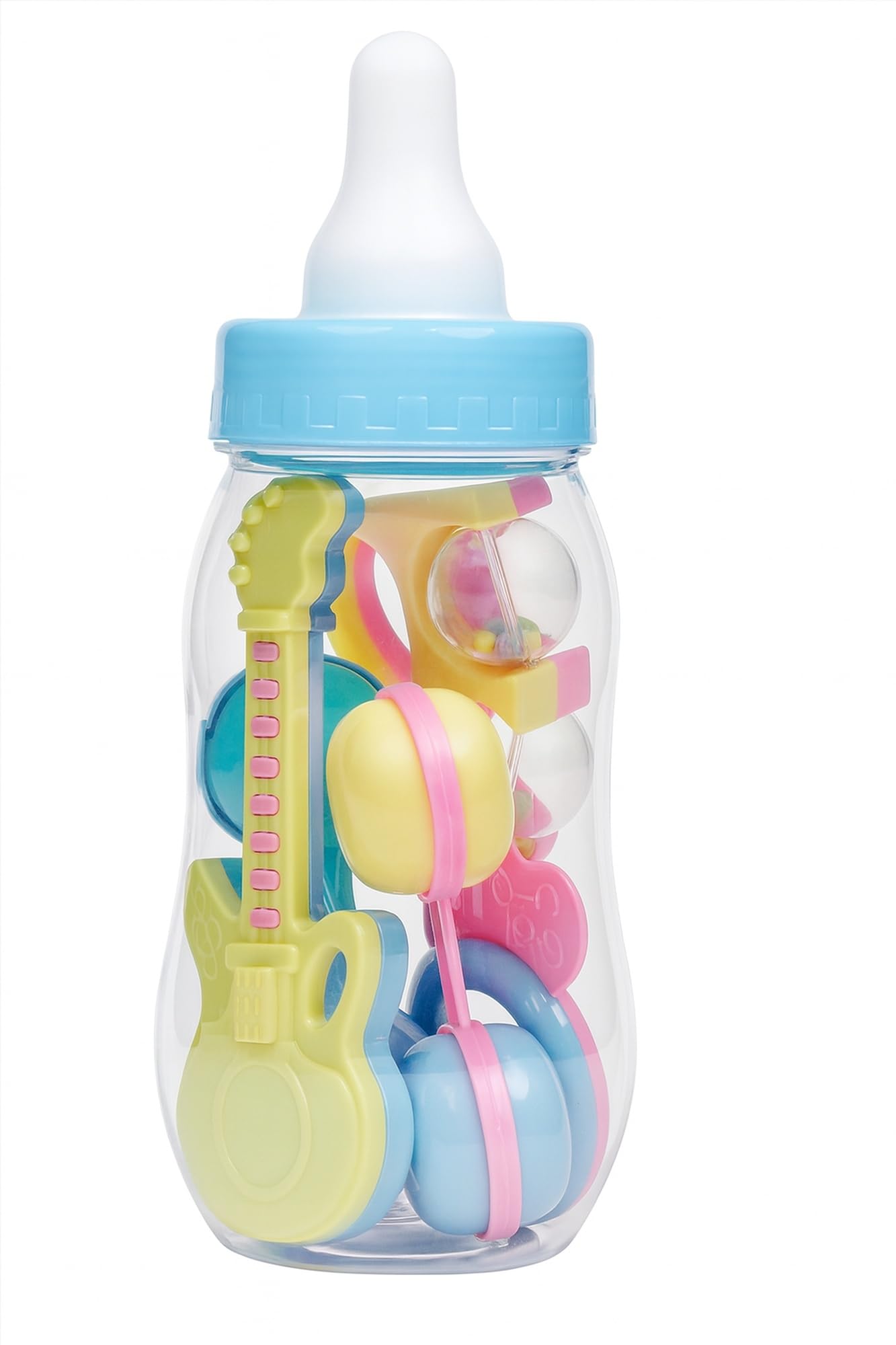 Plastic Baby Bottle 11 Jumbo Blue - Large Fillable Baby Shower Decoration, Gender Reveal Centerpiece, Guess How Many Game, Party