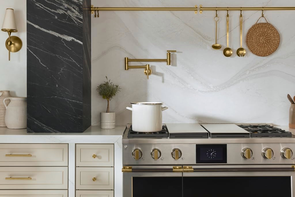 Kohler 35745-Tt Contemporary Style Wall-Mount Pot Filler, Pot Filler Faucet, Kitchen Sink Pot Filler Faucets, Titanium