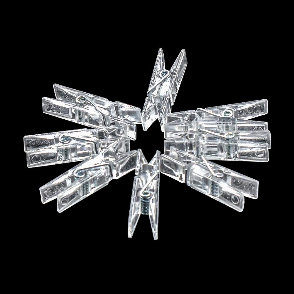 128 Pieces Mini Transparent Plastic Clear Clips  Binder  Photo Clips  Clothespins Clip