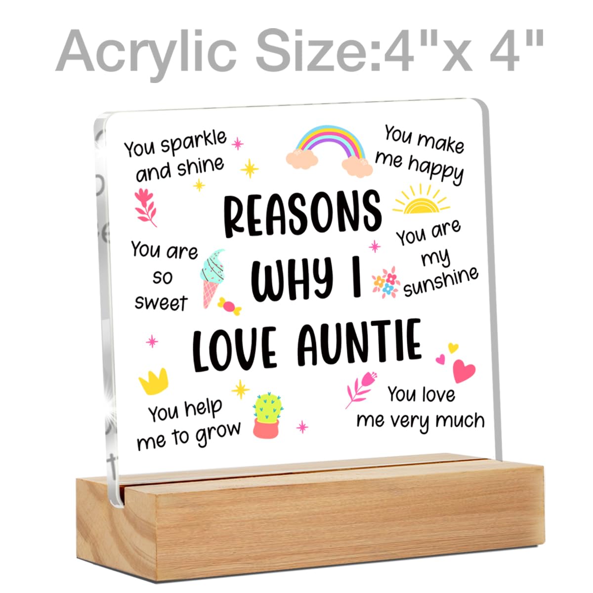 I Love You Gifts for Aunt, Auntie Gifts from Niece Nephew, Thank You Aunt Gifts, Christmas Thanksgiving Birthday Gifts for Aunt