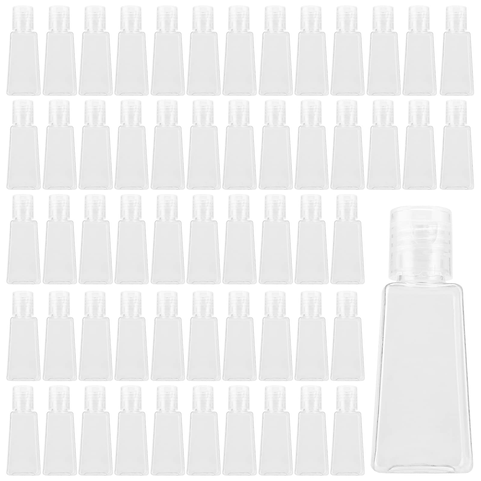 Sinjeun 120 Pieces 1Oz/30Ml Clear Plastic Empty Bottles With Flip Cap, Empty Squeeze Bottles, Mini Pet Clear Refillable Travel C