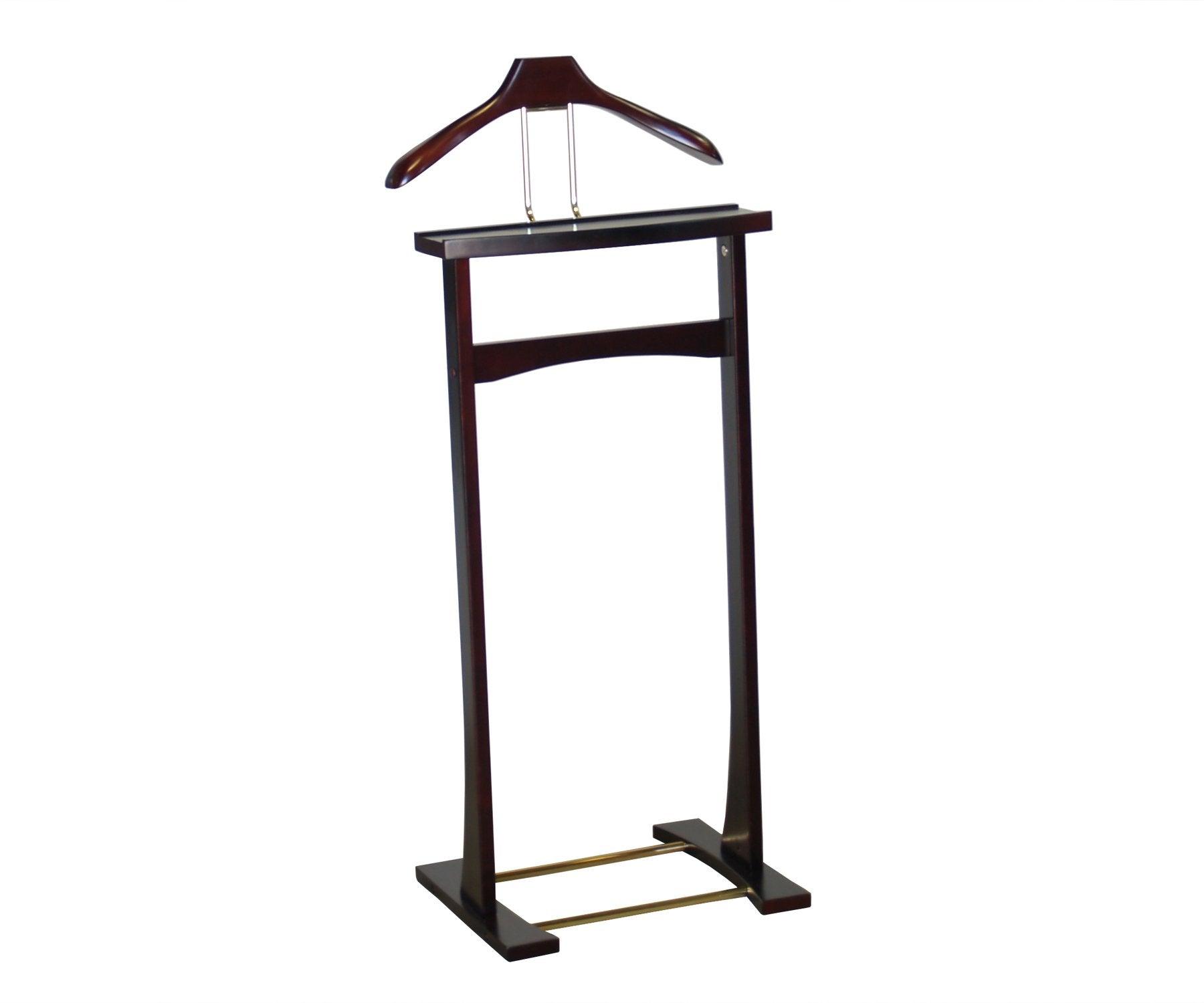 Proman Products Ashton Valet Suit Stand Vl36006 With Top Tray, Contour Hanger, Trouser Bar And Shoe Rack, 17'' W X 14'' D X 42''
