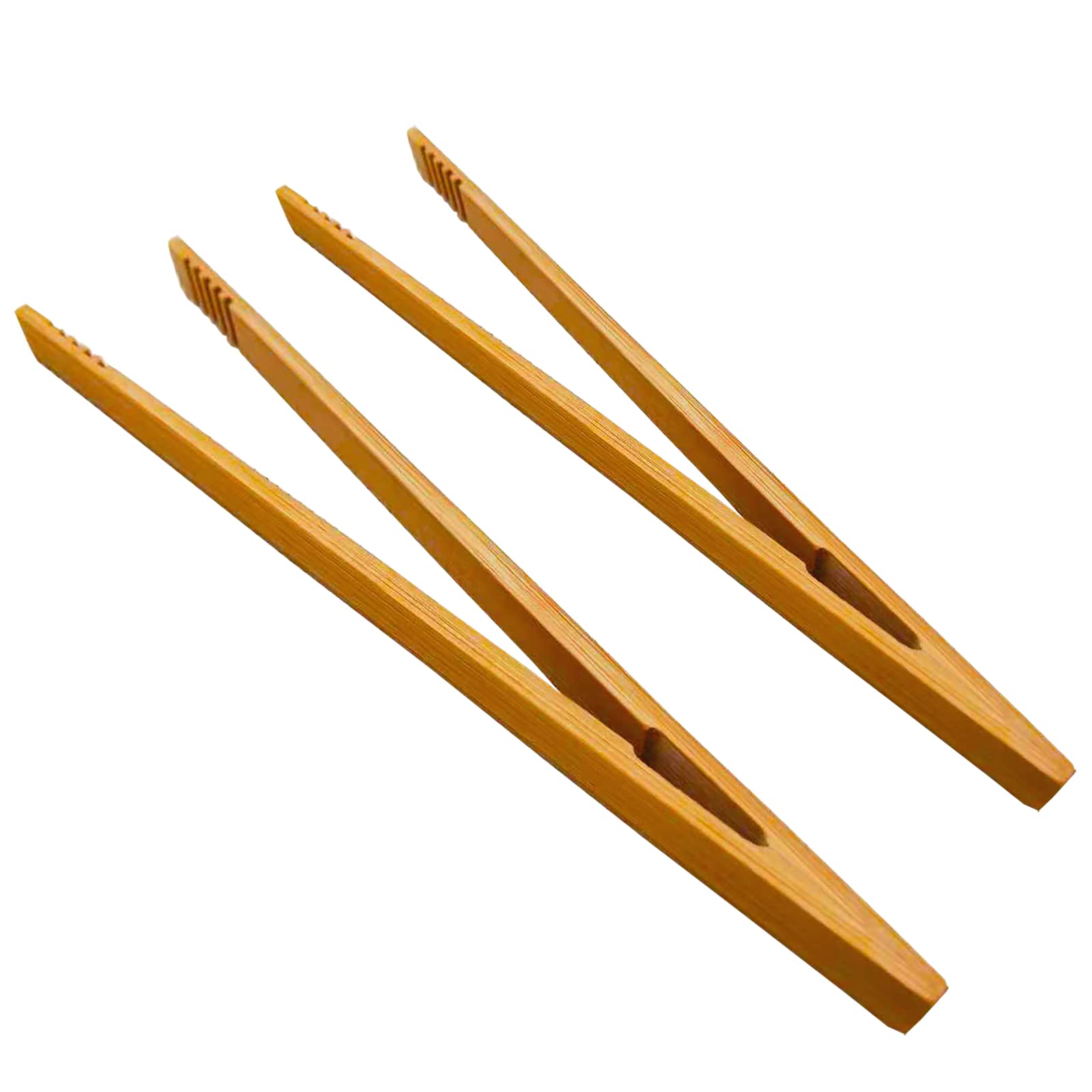 2 Pieces Natural Bamboo Toast Tongs, Toast Tongs, Bamboo Tongs,10.2 Inches Long Tongs With Anti-Slip Design,For Toaster,Fruits,