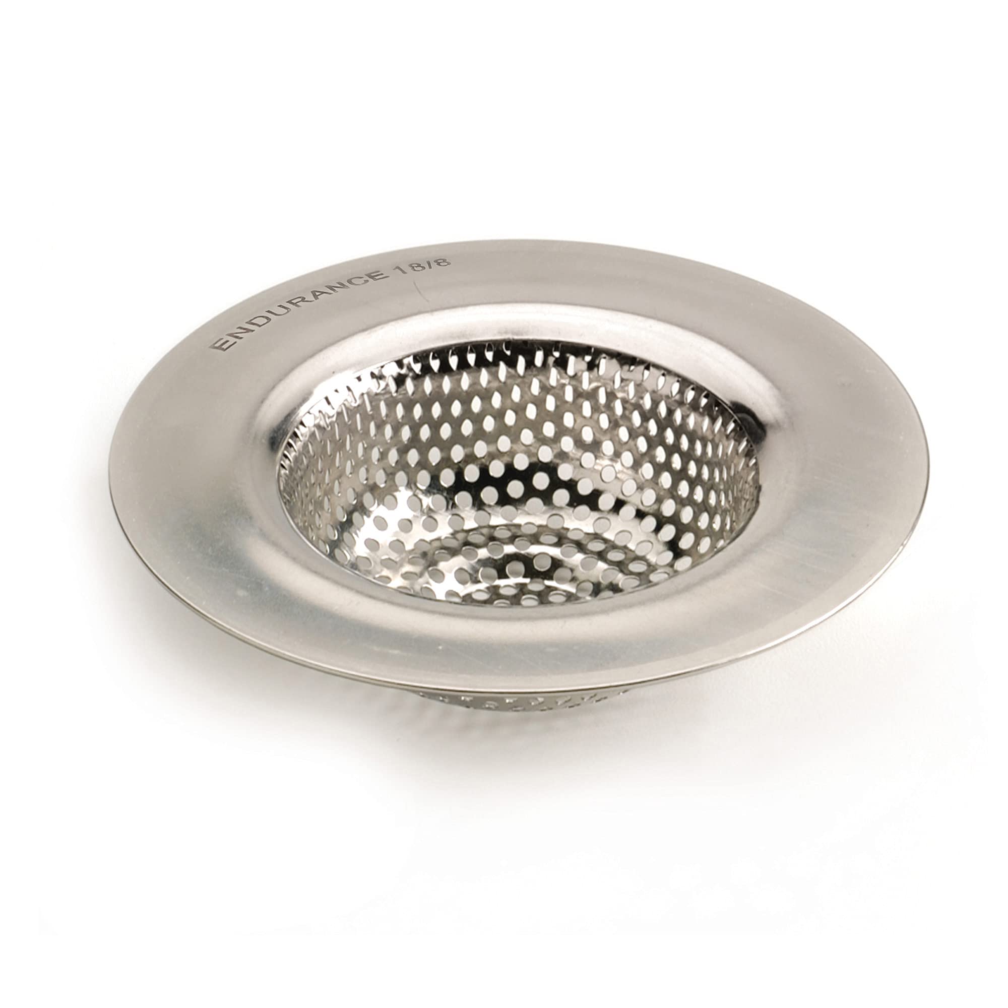 Rsvp International Endurancea Stainless Steel Large Sink Strainer, 45  Traps Food Scraps  Polished Finish With Precision Pierced